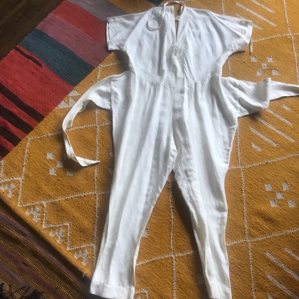Amazing Free People white boho romper